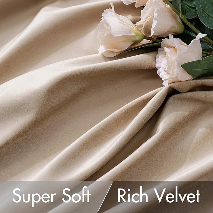 MIULEE Velvet Curtains 63 inch Length 2 Panels - Image 4