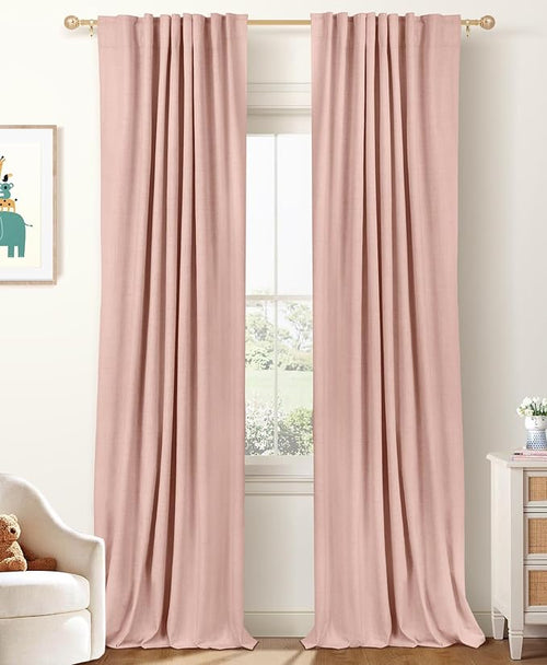 100% Blackout Shield Linen Blackout Curtains by 100BlackoutShield
