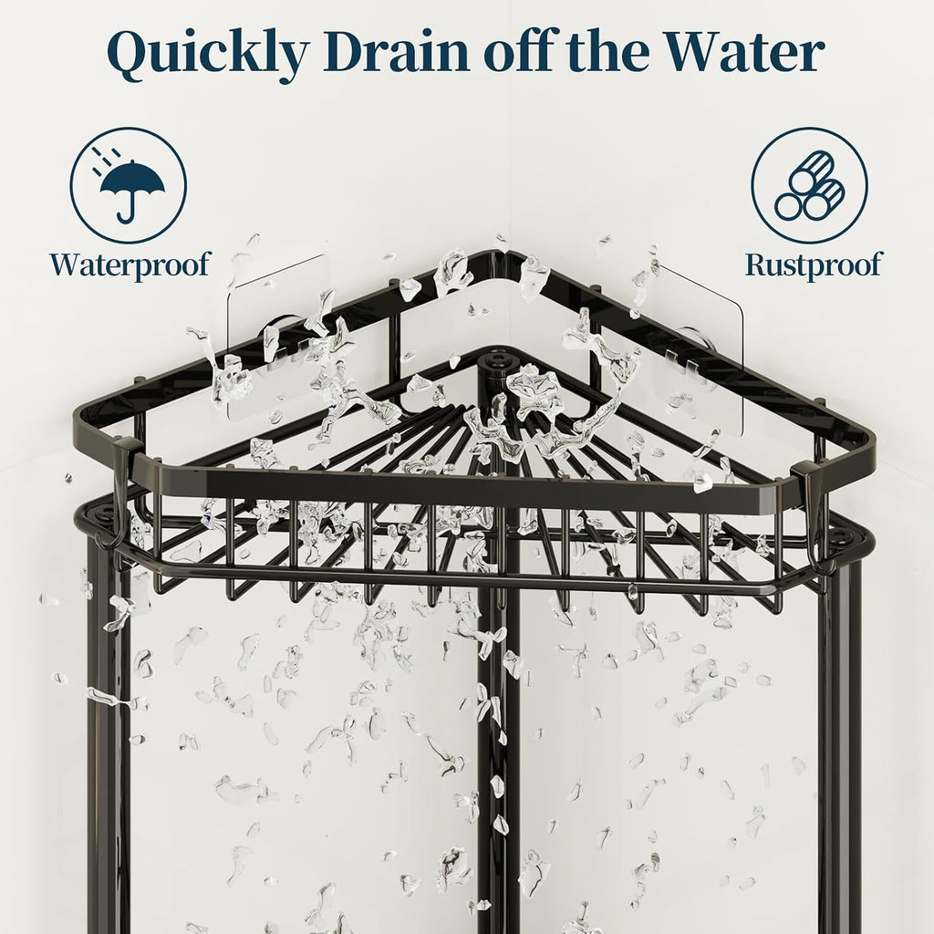 Corner Shower Caddy Stand - Rustproof Bathroom Organizer&Storage