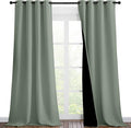 NICETOWN Greyish Green Blackout Curtains 90 inches Long, Full Light Blocking by NICETOWN
