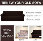 U-NICE HOME 4 Seater Stretch Couch Cover Sofa Cover Washable Sofa Slipcover - Image 5