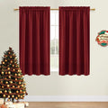 DWCN Christmas Burgundy Room Darkening Blackout Curtains by DWCN