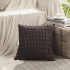 Fancy Homi 4 Packs Boho Dark Brown Decorative Throw Pillow Covers 14x14 Inch - Image 2