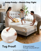 Bed Lock Sheet Holders Fit All Sheet Size, No Need to Flip the Mattress & Tight, Bed Fitted Sheet Holder for Corners, Sheet Clips, ABS Material with High Flexibility, Sheet Secure Lock Fasteners,White