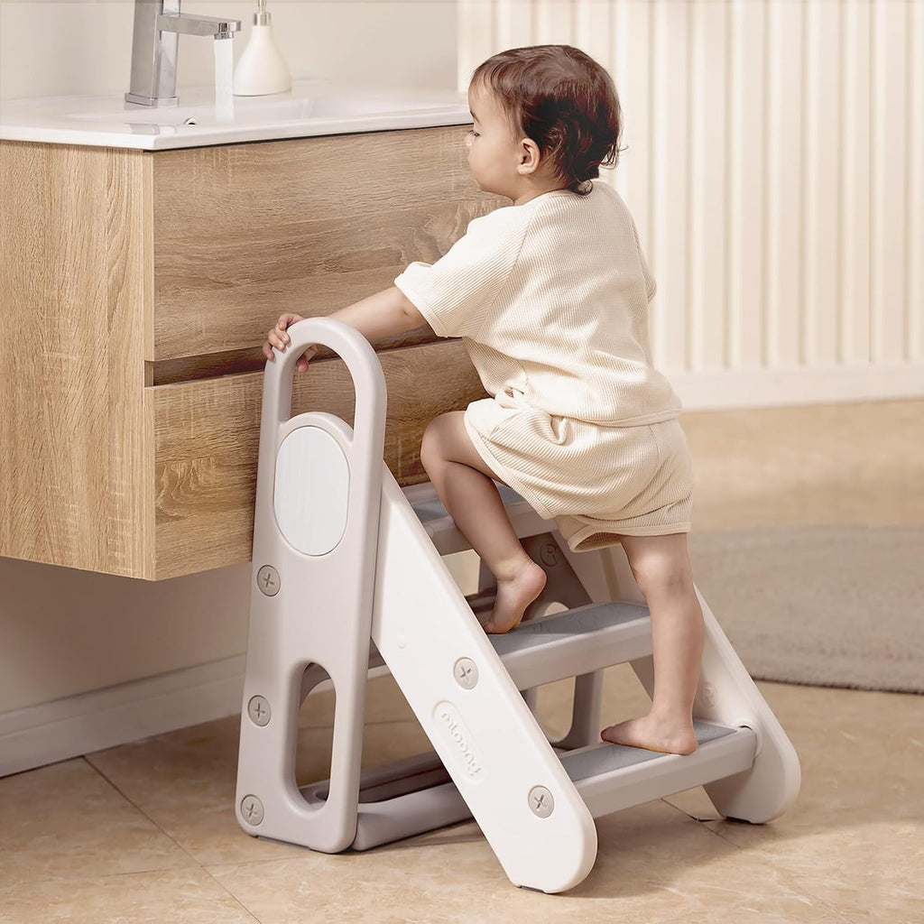 Mloong Foldable Toddler Step Stool for Bathroom Sink, Toilet Potty Training