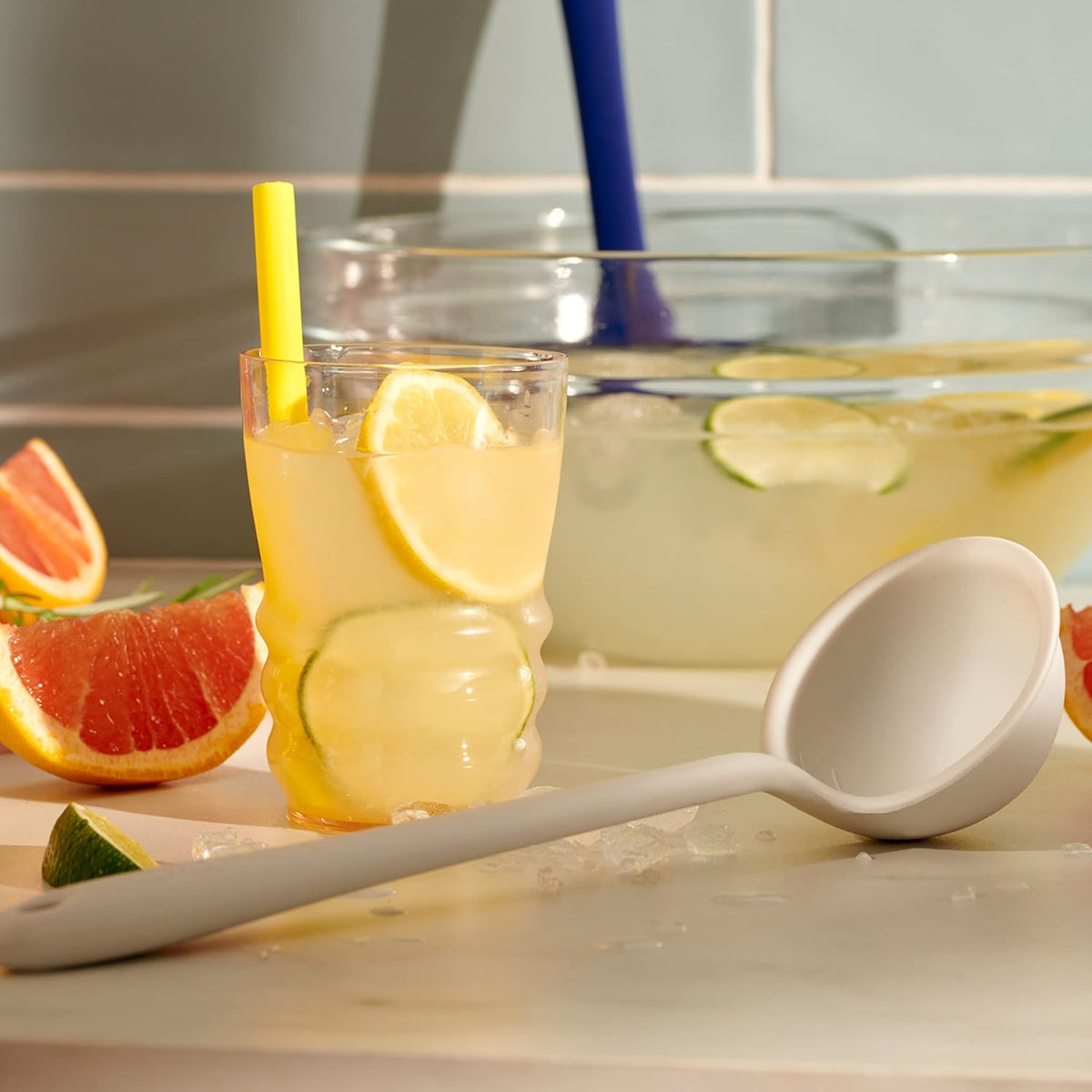 GIR Premium Silicone Ladle Serving Spoon – Ultimate, Studio White (2-Pack)