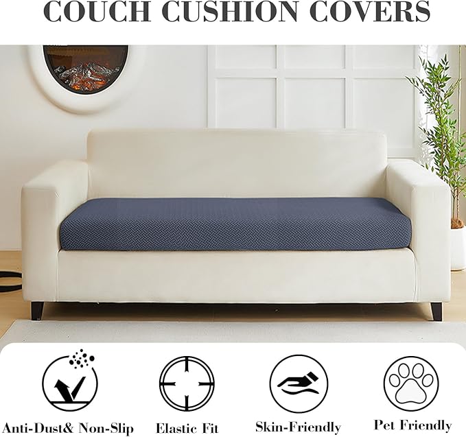 Couch Covers for 2 Cushion Sofa Pet Friendly Couch Cushion Covers Universal - Image 3