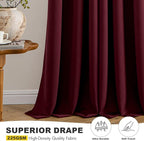 MIULEE Burgundy Red Blackout Curtains - Image 5