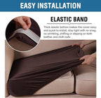H.VERSAILTEX Velvet Stretch Couch Cushion Cover Plush Cushion Slipcover - Image 4