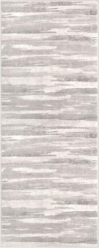 Lansny Modern Abstract Runner Rug 2x5, Neutral Light Beige and Grey Washable - Image 9