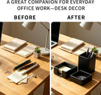 3 Pack Desk Organizer Set of Pen Holder,Paperclip Storage Sticky Note Holde