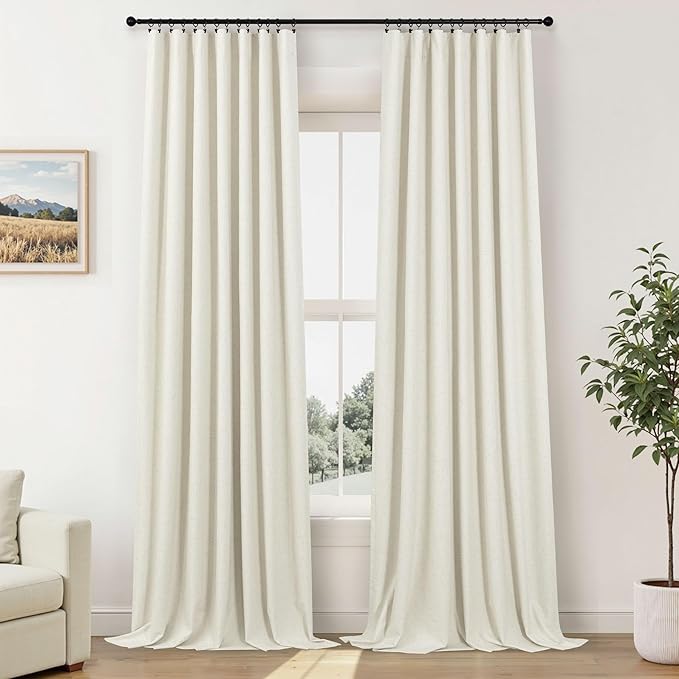 Room Darkening Curtains 63 Inches Long Small Bay Window Dining Room Curtains - Image 9