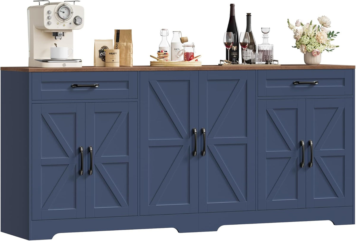 BOTLOG 71” Large Sideboard Buffet Cabinet with Storage