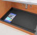 SIKADEER Waterproof Under Sink Mat 34" x 22", Silicone Mat Kitchen liner
