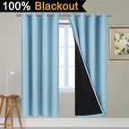 Yakamok 100% Blackout Lined Panels, Thermal Insulated Blackout Curtains - Image 2