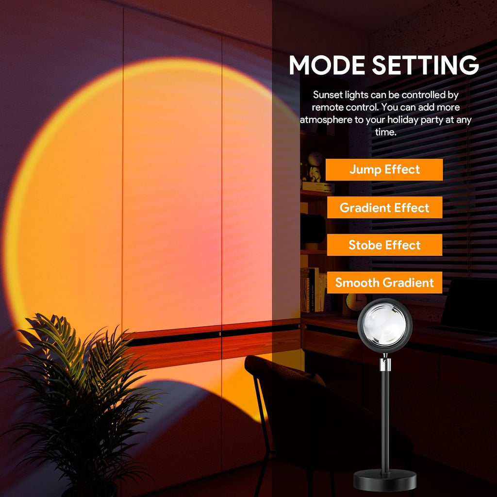 Bavcieu Sunset Lamp Projector with Remote & APP, Multicolor Night Light