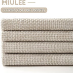 MIULEE Pack of 4 Couch Throw Pillow Covers 16x16 Inch Cream Soft Decorative - Image 6