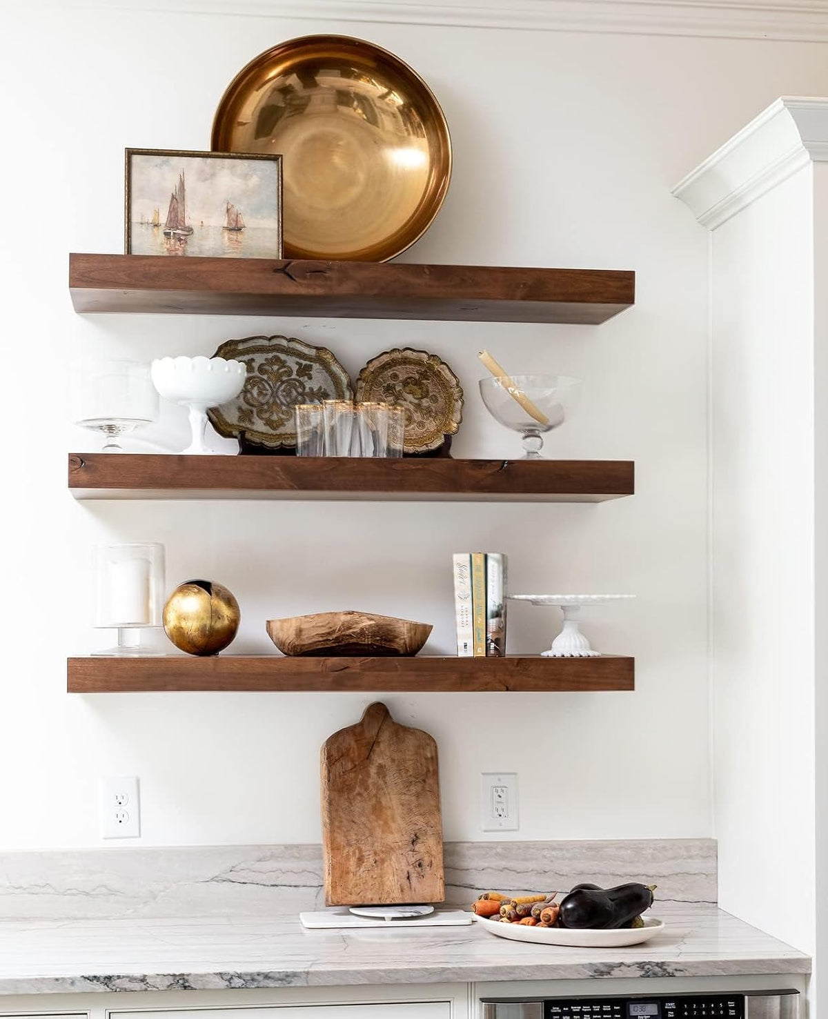 12-Pack 10 inch Floating Shelf Brackets, Hidden Shelf Bracket for Wood