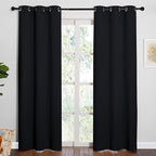 NICETOWN Thermal Insulated Black Blackout Curtains/Drapes 84 inches Length 2 - Image 2