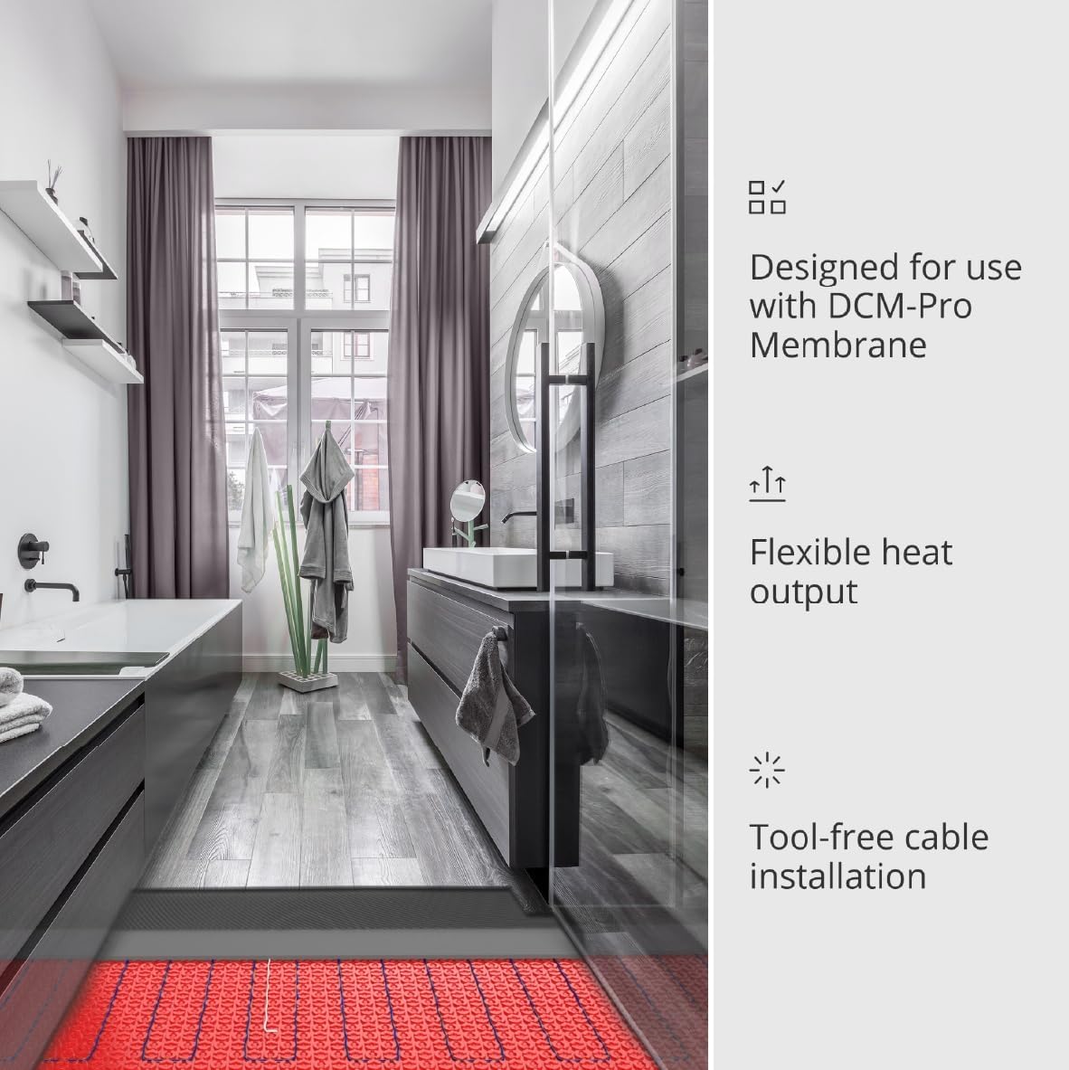 Warmup DCM-Pro Electric Radiant Heating Cable, 390 Watts, 30Ft²