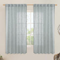 LAMIT Faux Linen Curtains 63 inches Long by LAMIT