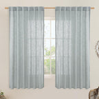 LAMIT Faux Linen Curtains 63 inches Long by LAMIT