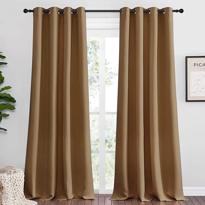 NICETOWN Sleek Blackout Curtains 102 inches Length by NICETOWN