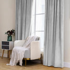 MIULEE Greyish White Velvet Curtains 90 inches 2 Panels - Image 7
