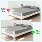 uxcell 2Pcs Bed Sheet Holder Straps, Elastic Adjustable Bedsheet Holders 6 Way Cross 12 Clips Fitted Sheet Holders Adjustable Mattress Bedsheet Clips for Corners Bed, White