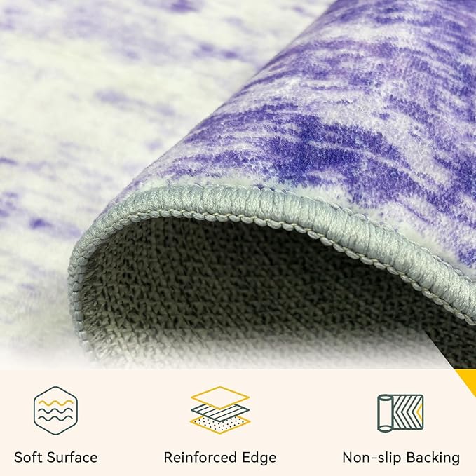 Washable Area Rugs 3'x5' Non-Slip Modern Abstract Soft - Image 5