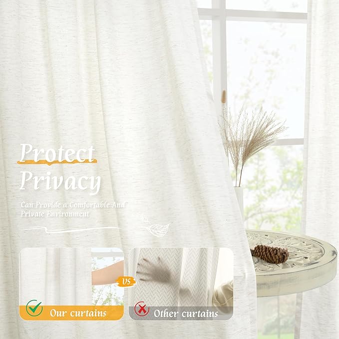 LAMIT Natural Ivory Linen Curtains - Image 5