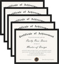 8.5x11 Picture Frame 5 Pack, Black Certificate Document Frames