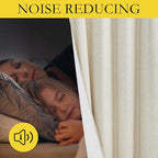 NICETOWN Natural Bedroom Full Blackout Linen Curtain Panels Set of 2, Thick - Image 4