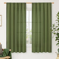 LAMIT Faux Linen Curtains 63 inches Long by LAMIT