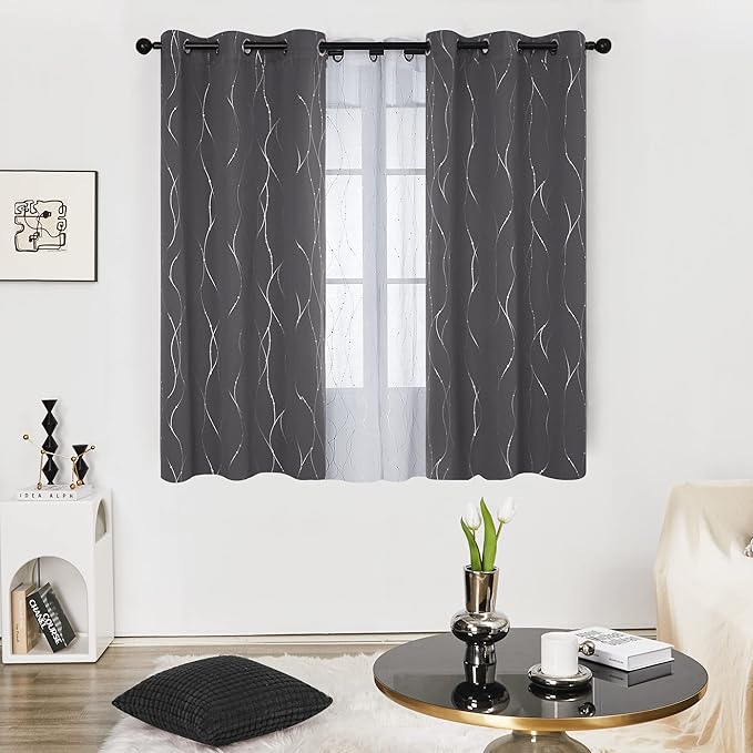 Deconovo Grey Blackout Curtains - Image 2