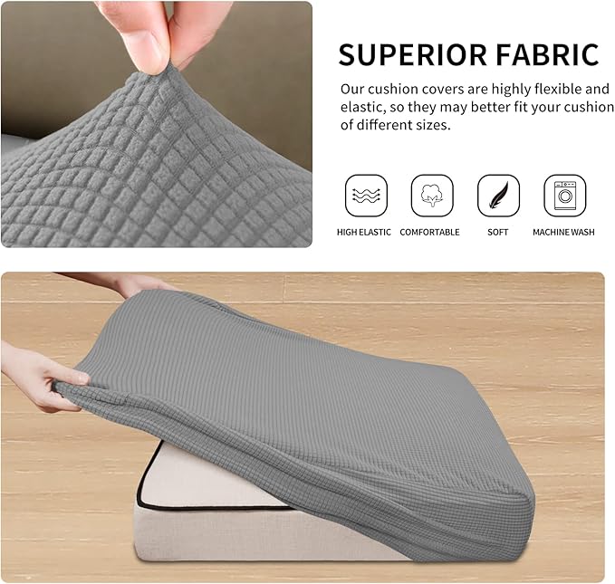 Easy-Going Stretch Individual Loveseat Couch Cushion Cover Sofa Cushion - Image 5