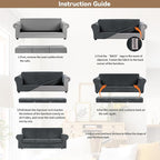 WEERRW 4 Pieces Velvet High Stretch Couch Covers - Image 6