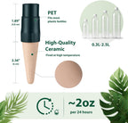 Terracotta Watering Spikes for Plastic Bottles, 5-Pack