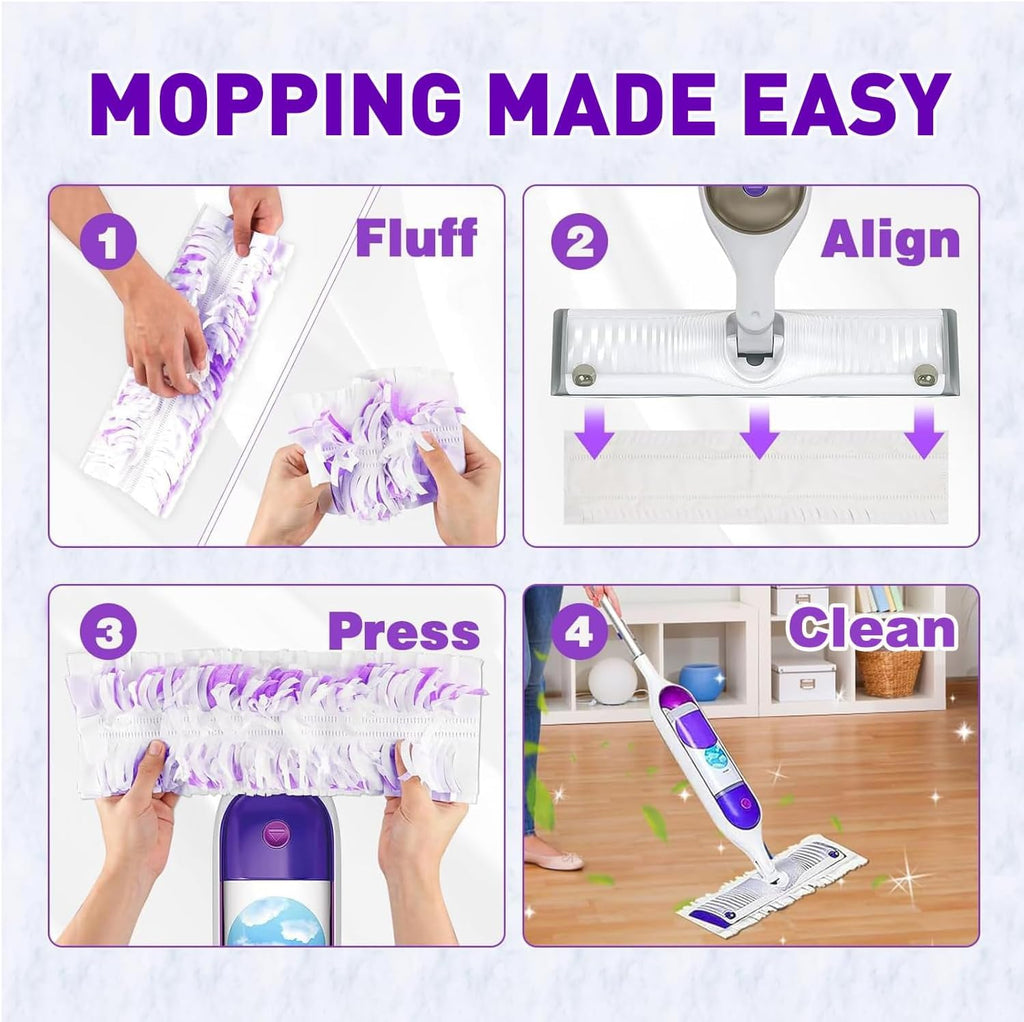 40 Count Thickened Disposable Power Mop Pads Refills for Swiffer PowerMop