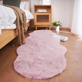 Ghouse Soft Faux Sheepskin Fur Rug 2x6 Pink Fluffy Bedside Rugs Plush Rug Shag by Ghouse
