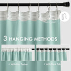 MIULEE Aqua Back Tab Blackout Curtains 102 Inch Long 2 Panels Set - Image 3