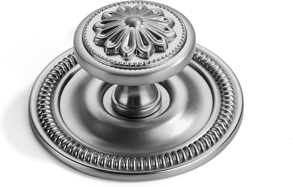 khtumeware 2 Pack 2.5 Inch Oil Rubbed Bronze Cabinet knobs with Backplate,Vintage Backplate for Cabinet knobs and Drawer knobs, Bi-Fold Door Knobs