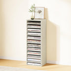 IOTXY DIY Modular Cubby Bookcase - Stackable 12-Cube Open Bookshelf, Oak