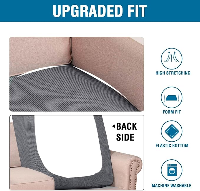 H.VERSAILTEX Super Stretch Individual Chaise Cover Sectional Couch Covers - Image 6
