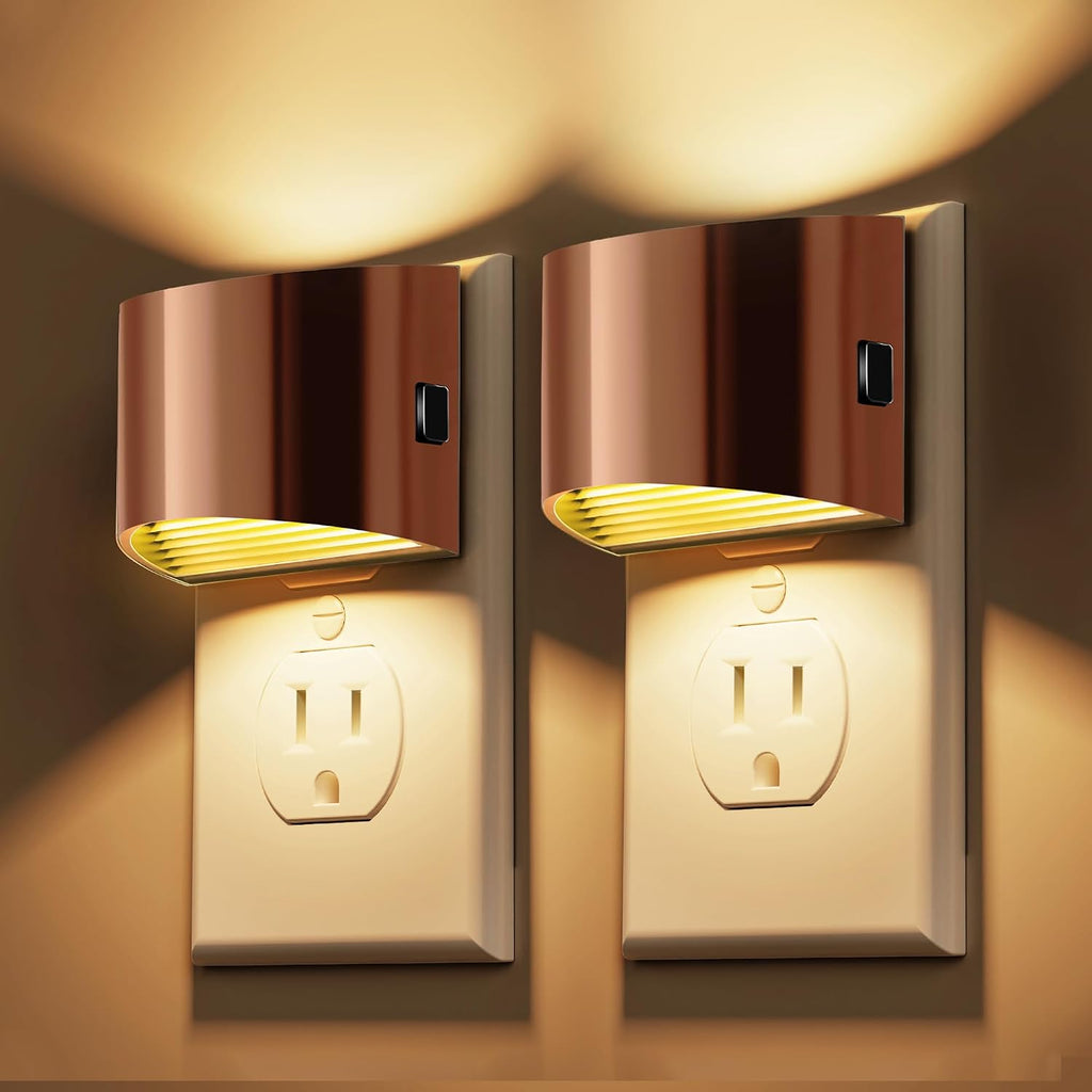 L LOHAS LED Night Lights Plug into Wall, Dimmable Night Light 2 Pack