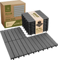 Acacia Interlocking Deck Tiles, 12in, 9PCS Outdoor Flooring