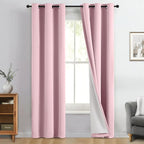 Yakamok 100% Blackout Curtain Panels 84 inches Cold and Light Blocking Drapes by Yakamok
