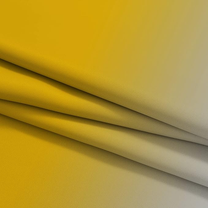 Yakamok Yellow Ombre Curtains 63 Inches Long, Light Blocking Gradient Color - Image 6