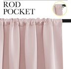 NICETOWN Blackout Curtains for Living Room, Blush Pink, 2 Panels, 42 by 63 - Image 2