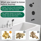 T2903EPBL Shower Trim Kit Matte Black with Handle, Head & Spout